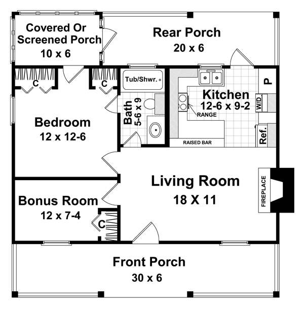 Click on house plans image to enlarge