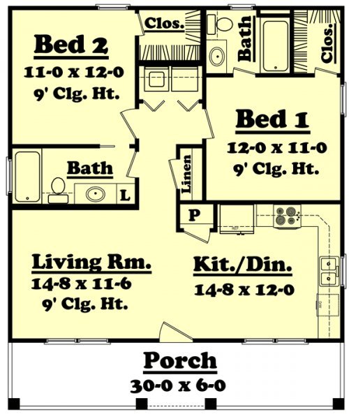 Click on house plans image to enlarge